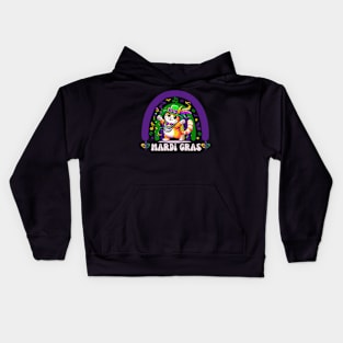 Mardi Gras Cat Kids Hoodie